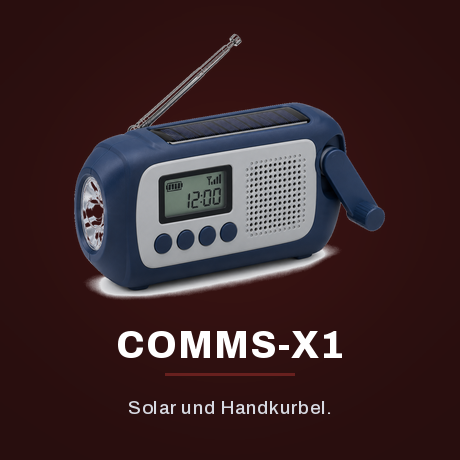Anzeige: COMMS-X1 Notfallradio