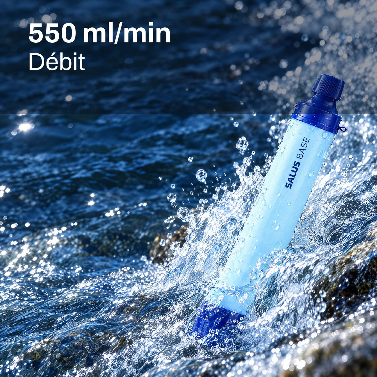 AQUA-X1 Paille filtrante d'urgence (1 500 L)