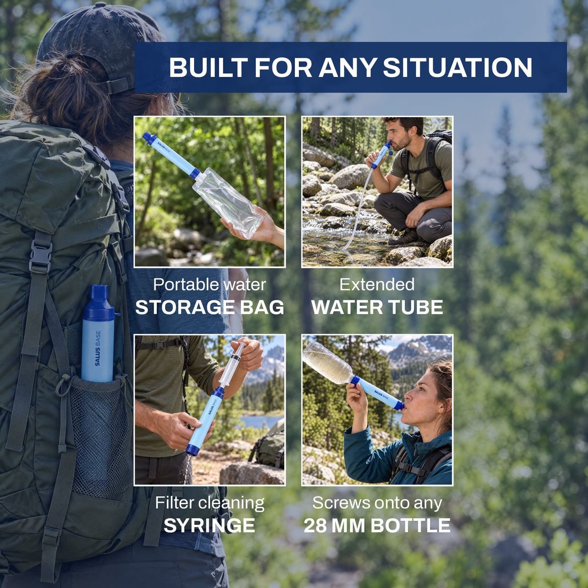 AQUA-X1 Emergency Water Filter Straw (1500L)
